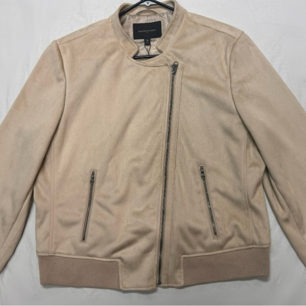 BRAND NEW Banana Republic Vegan Faux Suede Bomber Jacket Size XL.